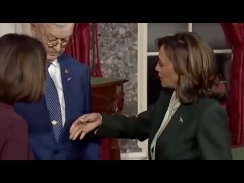 Senator's Hero Husband Refuses to Shake Kamala's Hand or Even Make Eye Contact During Swearing-In
