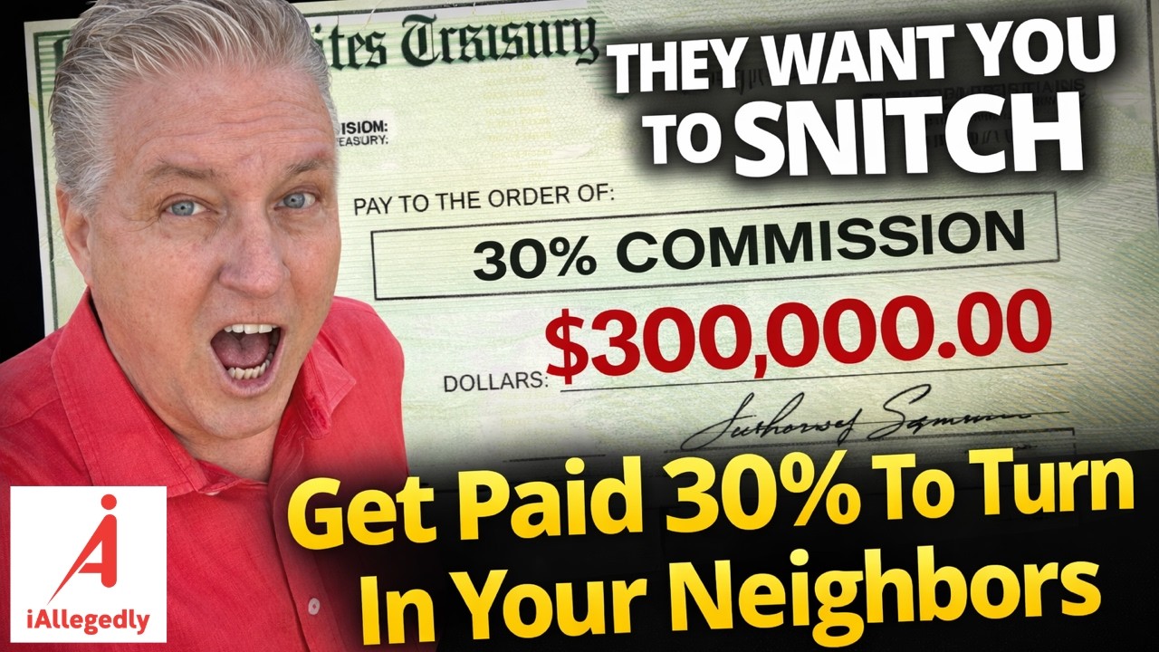 THEY WANT YOU TO SNITCH - Get Paid 30% To Turn in Your Neighbors