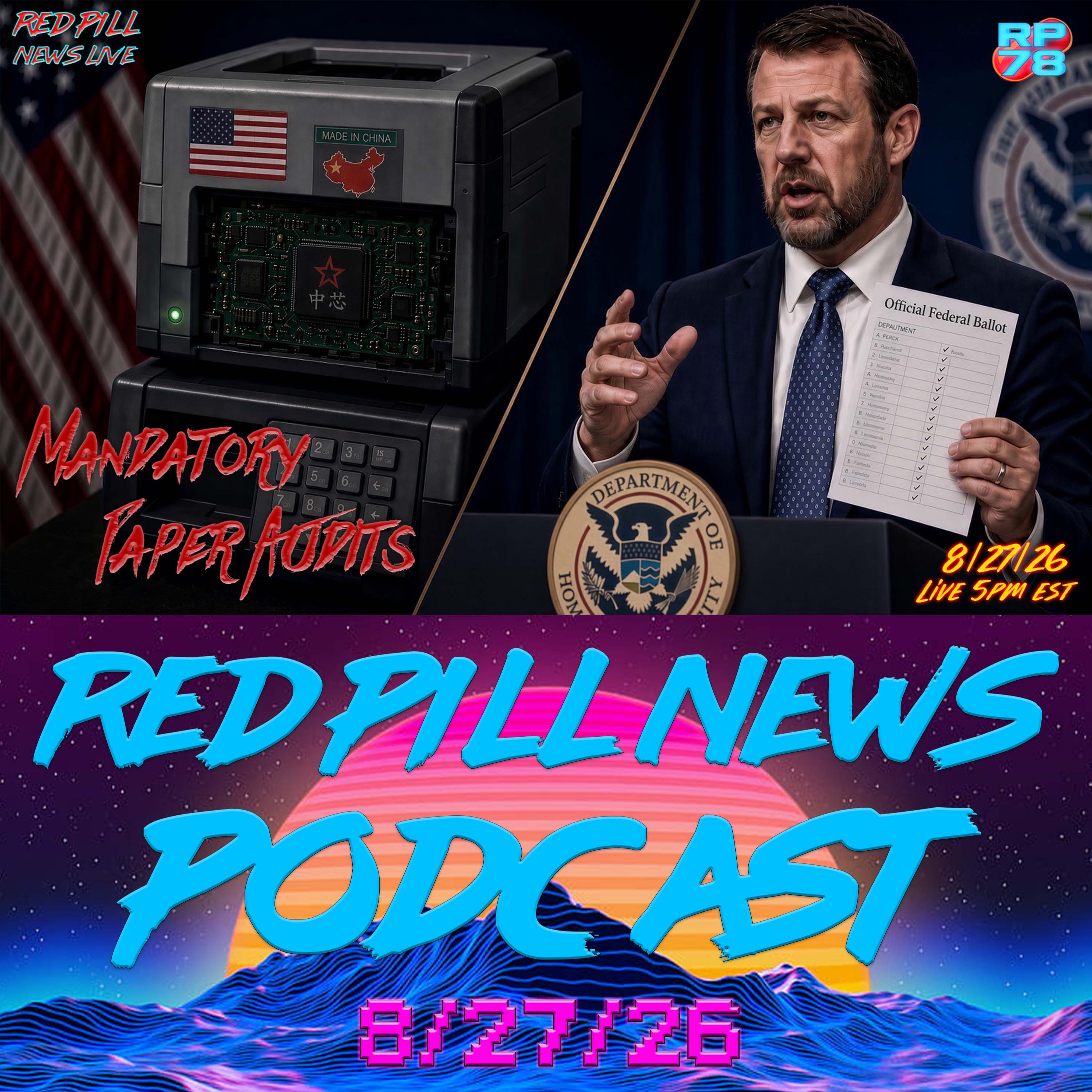 DHS Sounds Alarm on CCP Parts - Will Require Paper Ballot Audits on Red Pill News Live episode artwork